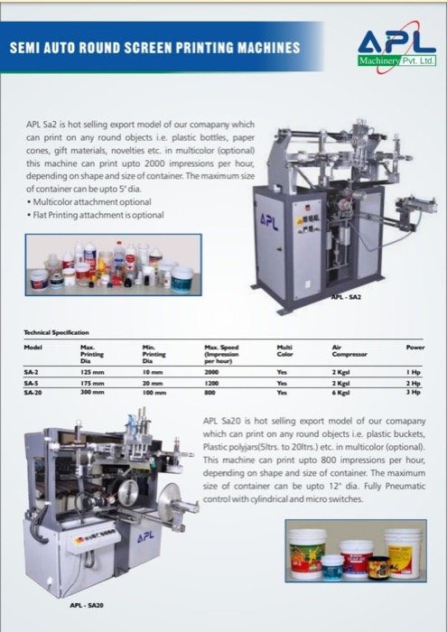 Round Screen Printing brochure cover