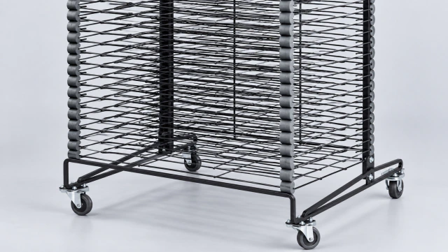 Screen drying racks — detail reference