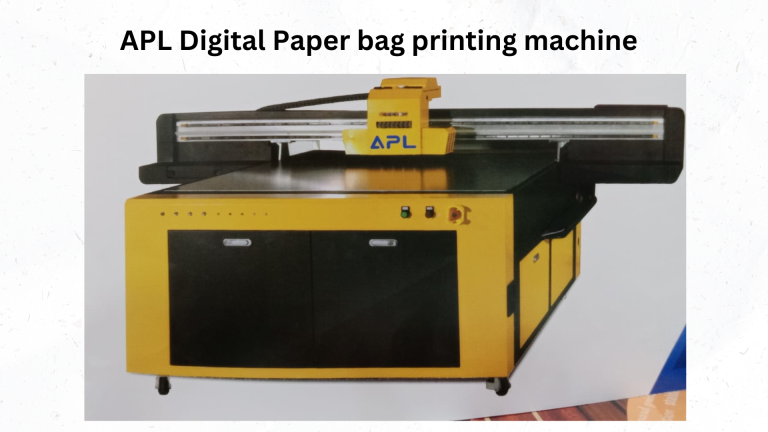 Digital Paper bag printing machine - APL Machinery